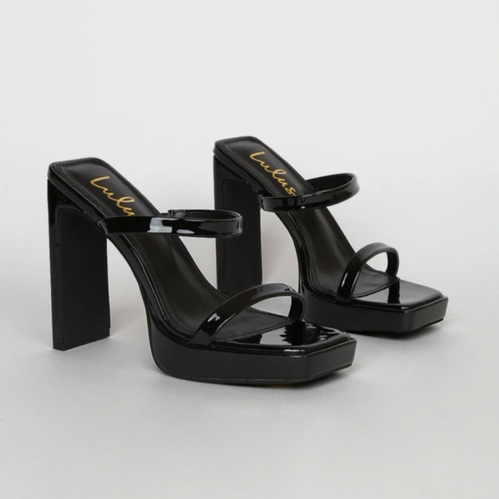 Lulu's Black Platform Heels